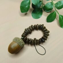 跨境橡树果咖啡豆钥匙扣手机包包挂件小红书抖音网红款装新品厂家