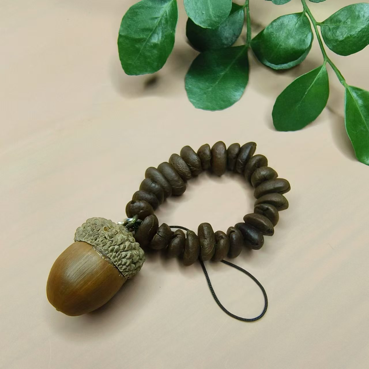 跨境橡树果咖啡豆钥匙扣手机包包挂件小红书抖音网红款装新品厂家