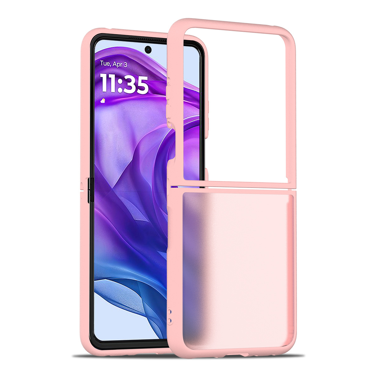 Transfronterizo Moto Razr + 2024 / 2025 piel de la caja de teléfono semipermeable esmerilado cubierta plegable a prueba de caídas