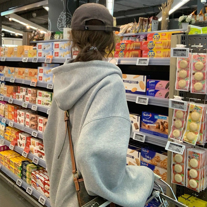 2025开衫早秋新款灰色外套女拉链薄开衫连帽小个子上衣春秋款卫衣|undefined