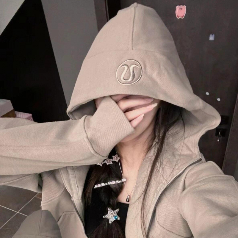 Lulu-style yoga top Scuba women's zip-up hoodie casual yoga top jacket Lulu-style yoga top Scuba women's zip-up hoodie casual yoga top jacket