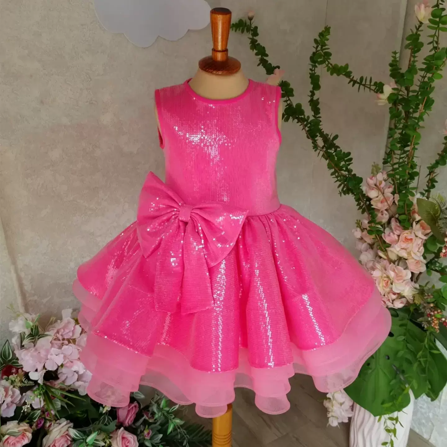 Children Dress女童礼服2025新款公主儿童钢琴演出服模特走秀礼服