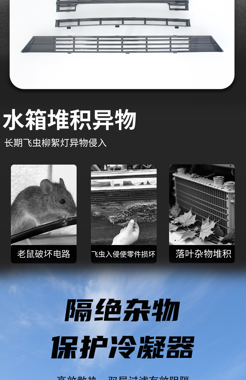 25 types of Binyue L snap-on insect-proof mesh grille radiator protection net mosquito and catnip protection modification accessories