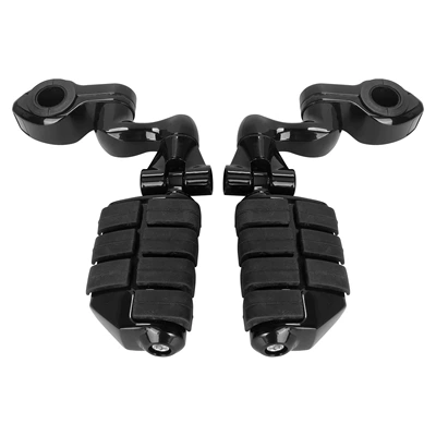 Motorcycle pedals | Modification Parts - 3-pedals-black-new-pedal-rings-black