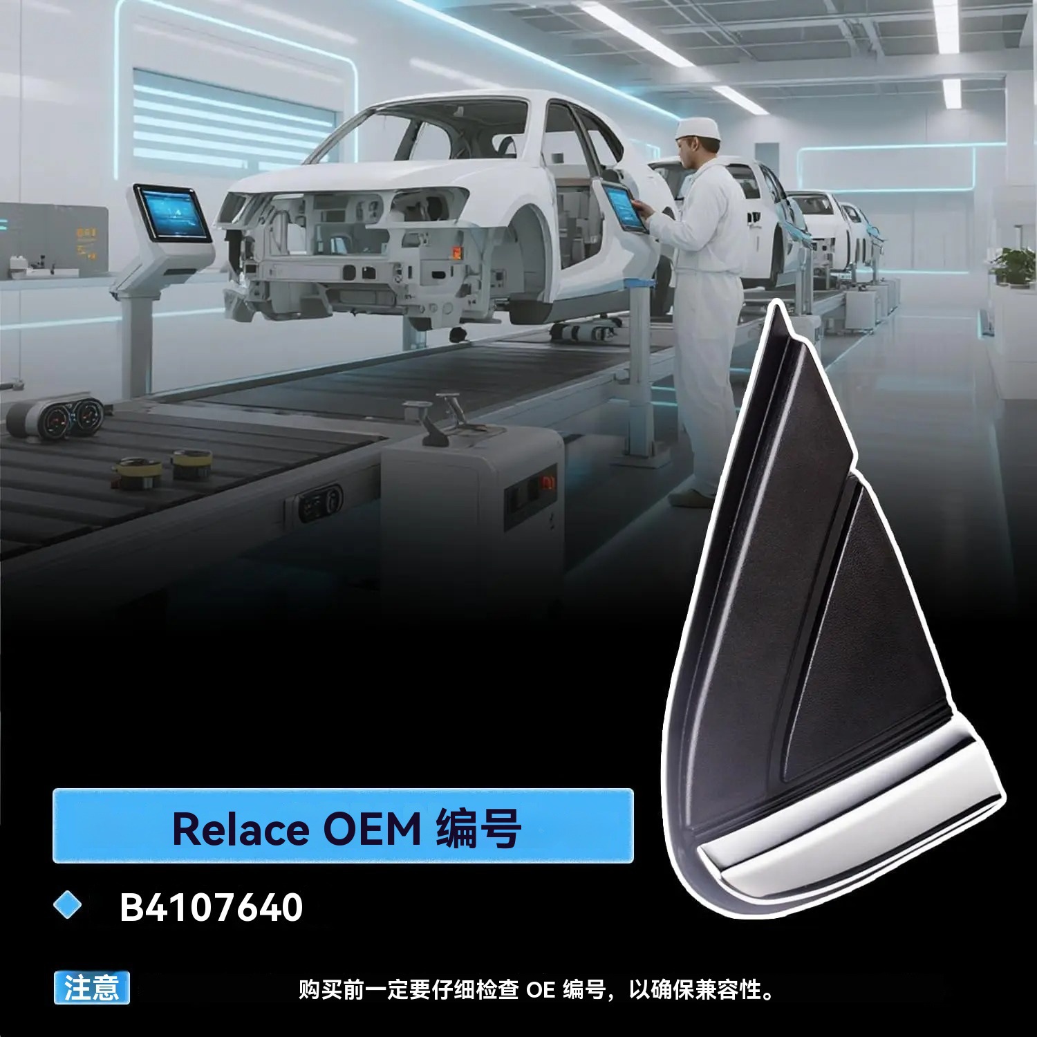 84107340 84107341 is suitable for the front triangle panel of Chevrolet Equinox