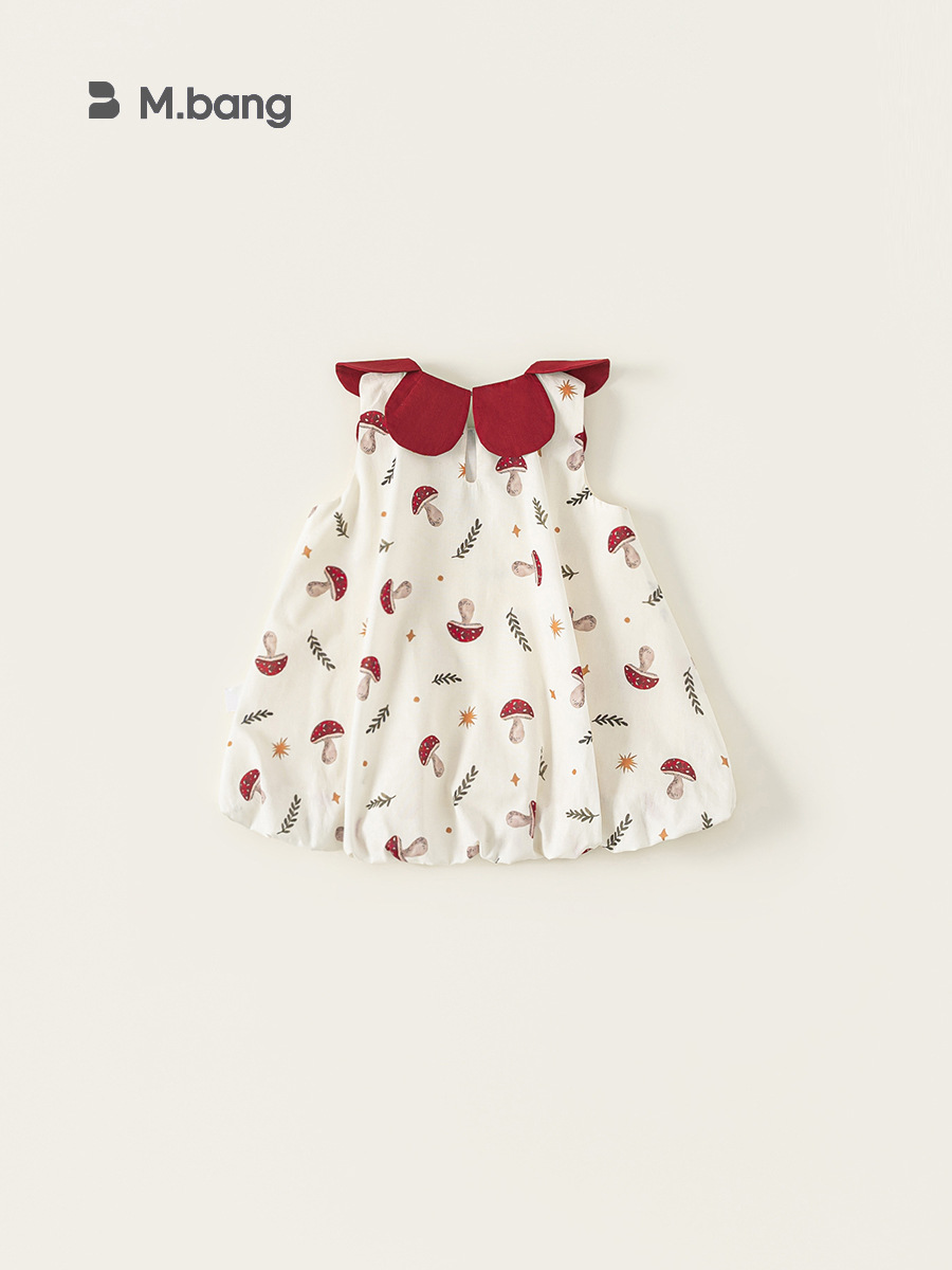 Youbao ropa para niños verano nuevo estilo falda de niña dulce cuello de pétalo bordado falda de botones florales vestido sin mangas de niña