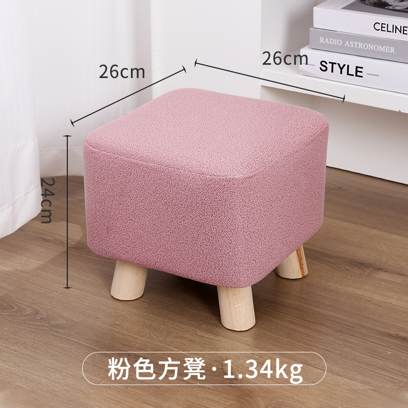 家庭用の布芸の低い腰掛けの創意的な小さい板の腰掛けのファッション的な玄関は靴の腰掛けを換えてlogoの丸い腰掛けの小さい腰掛けを印刷することができます。|undefined