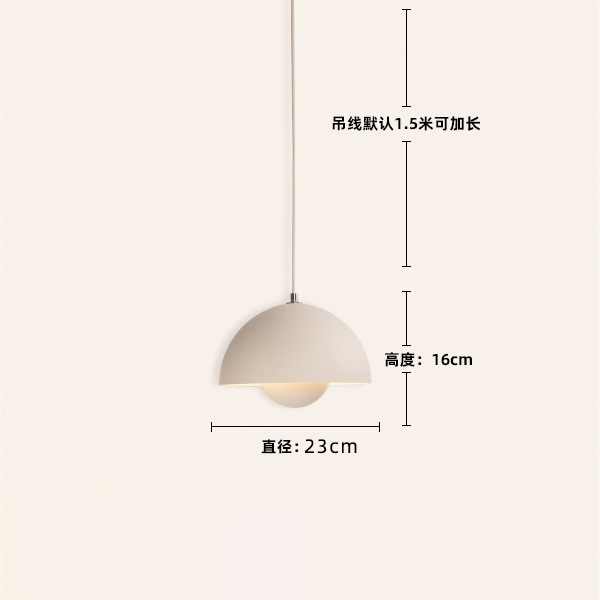 Red creativa nórdica Lámpara de dormitorio roja Lámpara de dormitorio de cama, candelabro de restaurante, color de capullo, personalidad moderna, lámpara colgante simple