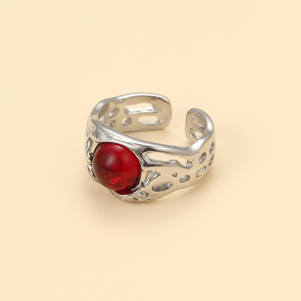 Adjustable Finger Ring Gold Tone Open Design Retro Style Minimalist_voghion.com