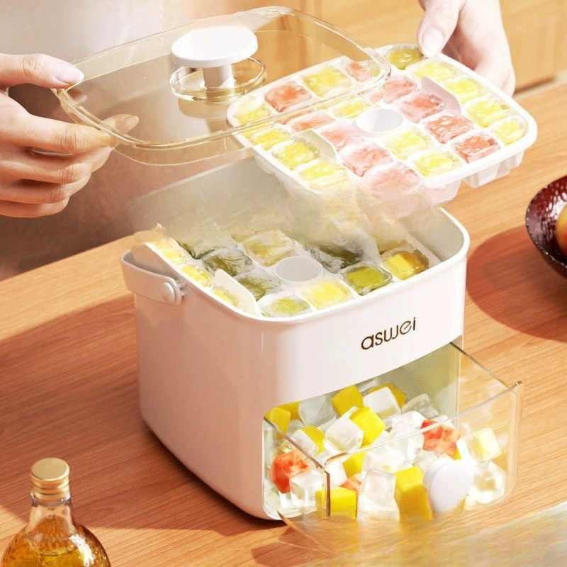 Форма для кубиков льда, пищевой ящик для льда, артефакт для заморозки, холодильник большой емкости, для хранения льда, бытовой пресс, лоток для льда