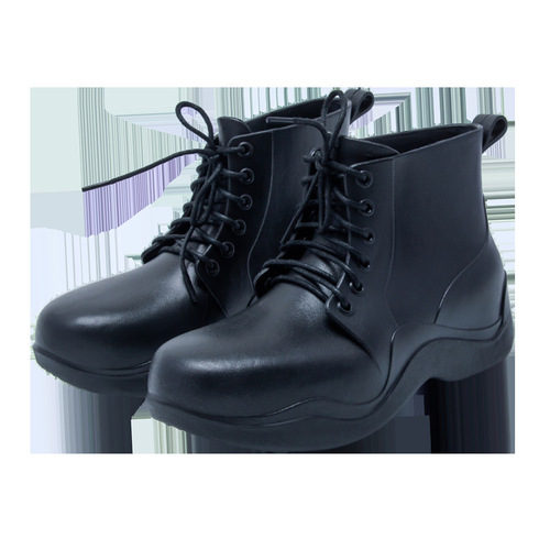 Women's Fashion Rain Boots, Outer Wear, Soft Sole, Slip-Resistant, Waterproof Work Water Shoes with Laces, Height Increasing, Durable Thick Soles, Short Boots