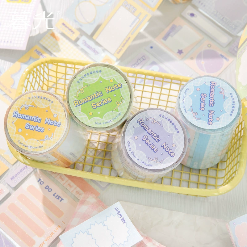 Серия нот Twilight Romantic Notes Shimmer Sand Notes Die-cut Tape Handbook DIY Decorative Collage Materials 4