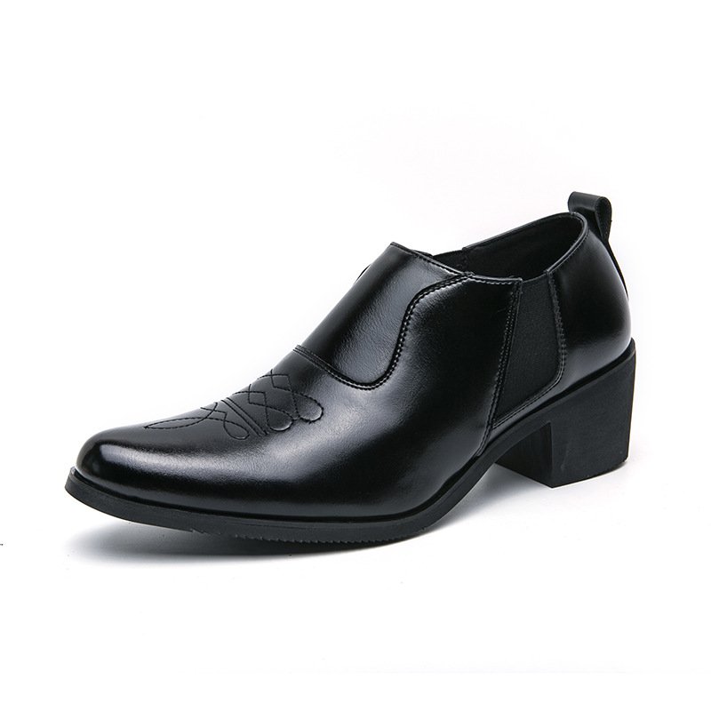 Zapatos de hombre transfronterizos tallas grandes nuevos zapatos de cuero moda zapatos de vestir de negocios para hombres zapatos de boda para el novio zapatos de cuero de suela gruesa