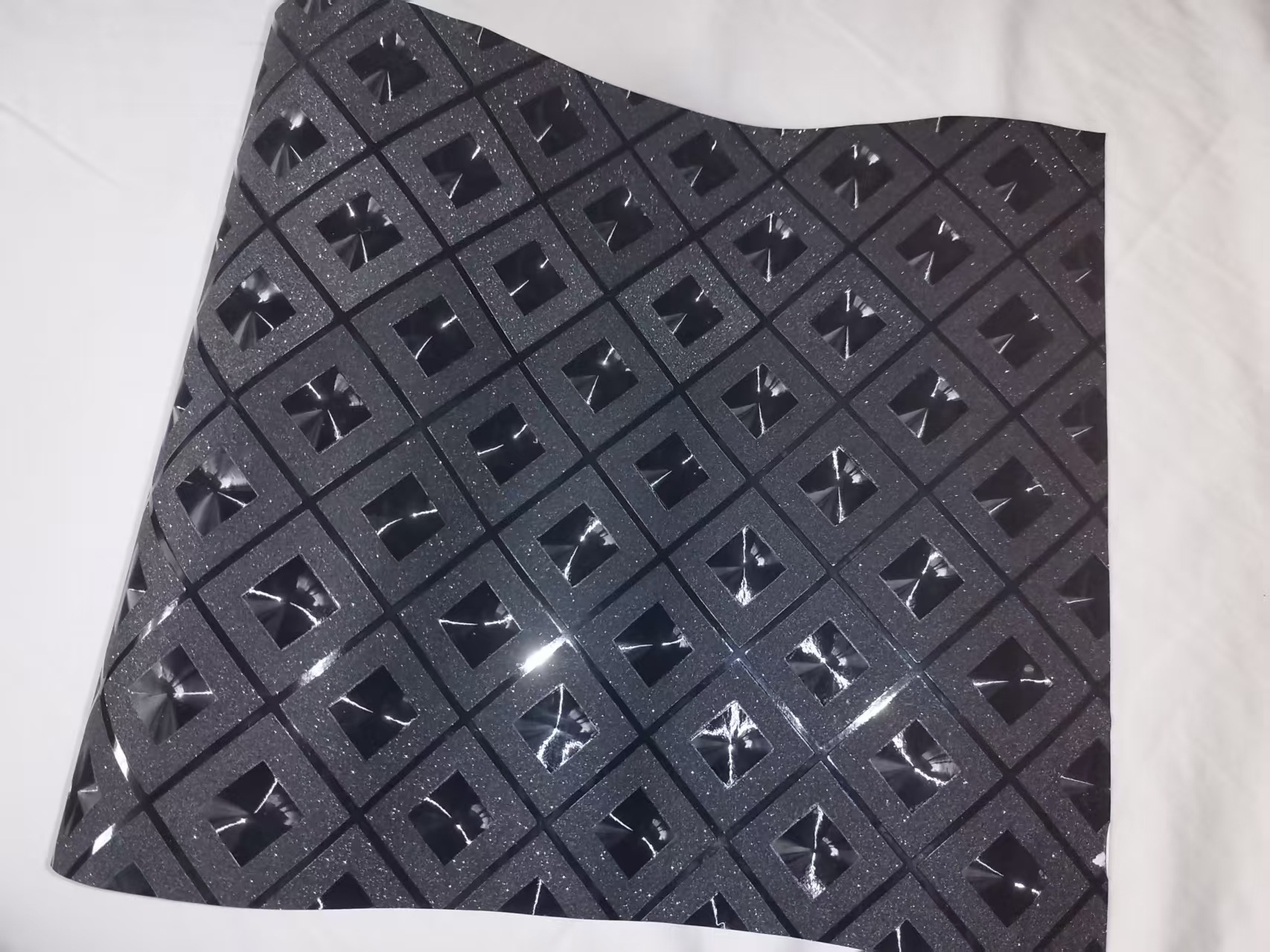 Cross-Border Wholesale Flashing 3D Carbon Fiber Cat-Eye Black Interior Car Color-Changing Film Motorcycle Electric Vehicle Modification Car Sticker