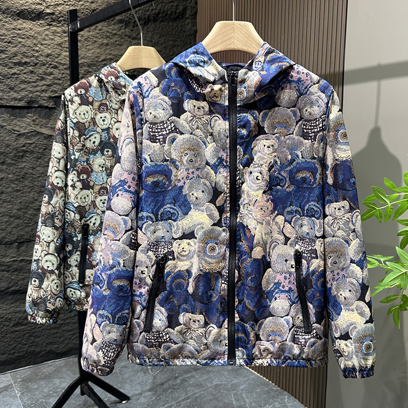 New European coat men's fat autumn coat men's casual men's jacket hooded loose large top