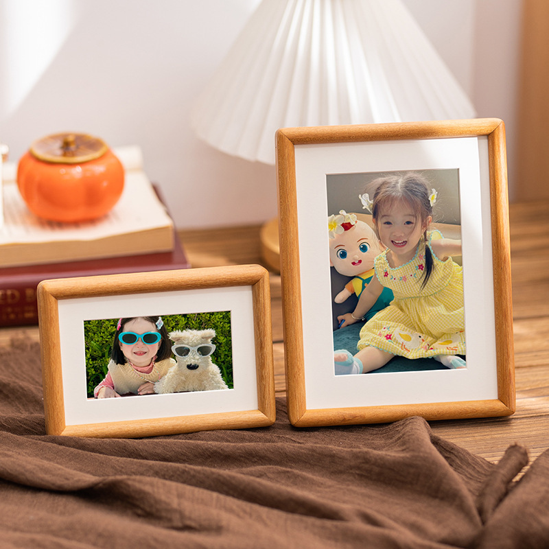 Black Walnut Solid Wood Mortise and Tenon Photo Frame Display Stand DIY Photo Printing and Framing 678inch A4 High-End Custom Empty Frame