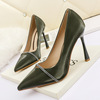 Korean fashion pointed diamond high heel shoes net Red Fairy style women’s single shoes thin heel sexy banquet women’s s