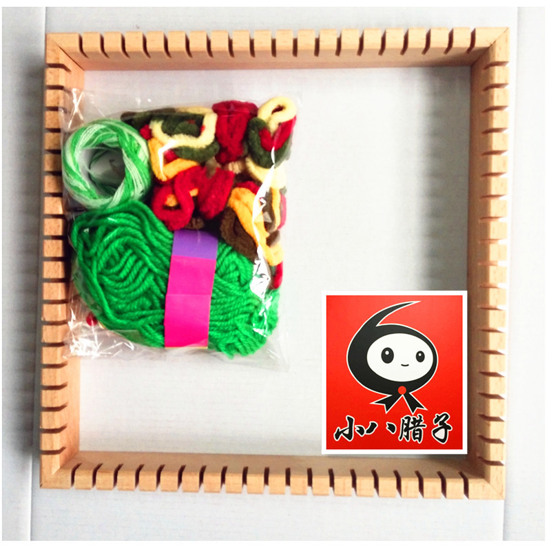 Máquina de tejer para niños en el área de jardín de infantes simple tapiz máquina de tejer creativo DIY tejido a mano bordado de costura marco