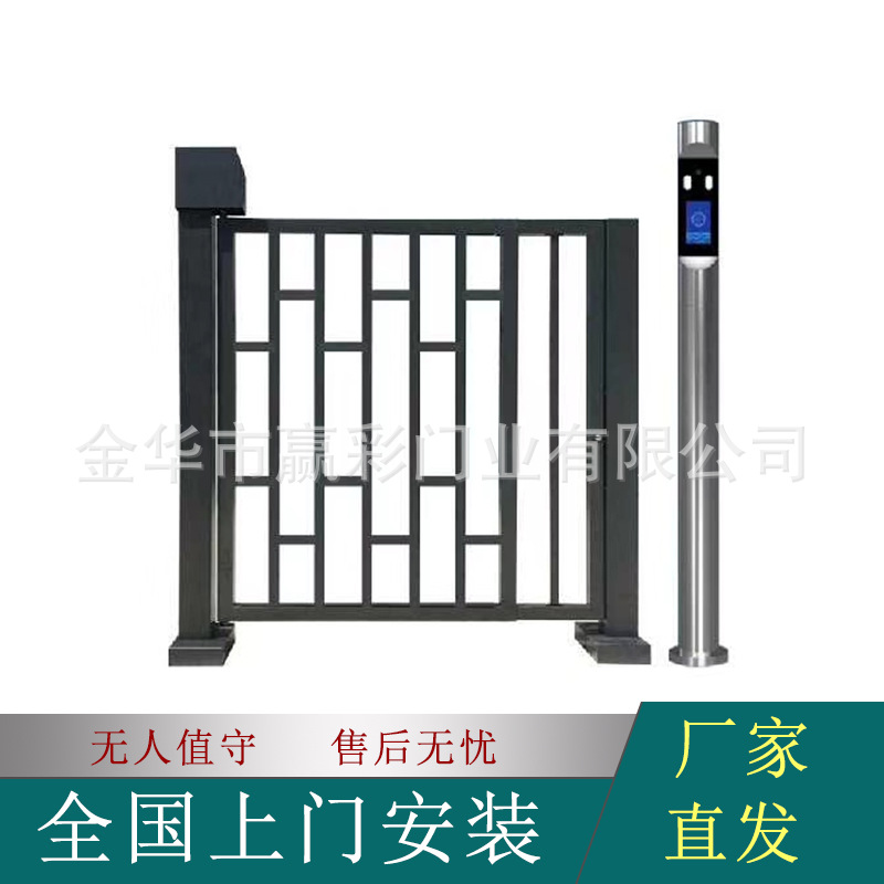 小区人脸识别广告小门一体机人行通道侧小门小区门禁系统