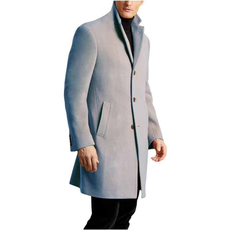 Ropa de hombre Abrigo de lana nuevo para hombre Abrigo con forro de lana multicolor_voghion.com