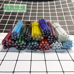 千花棒ガラスカラー棒透明色材磁器メーカー加工ガラス棒