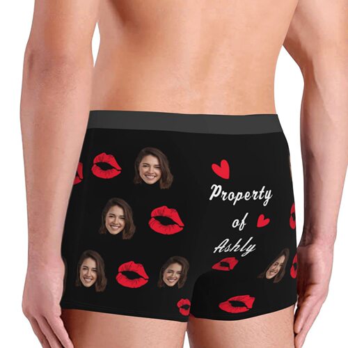 Valentine's Day Digital Print Men's and Women's Patterns Flat Bottom Underwear POD One Piece Factory