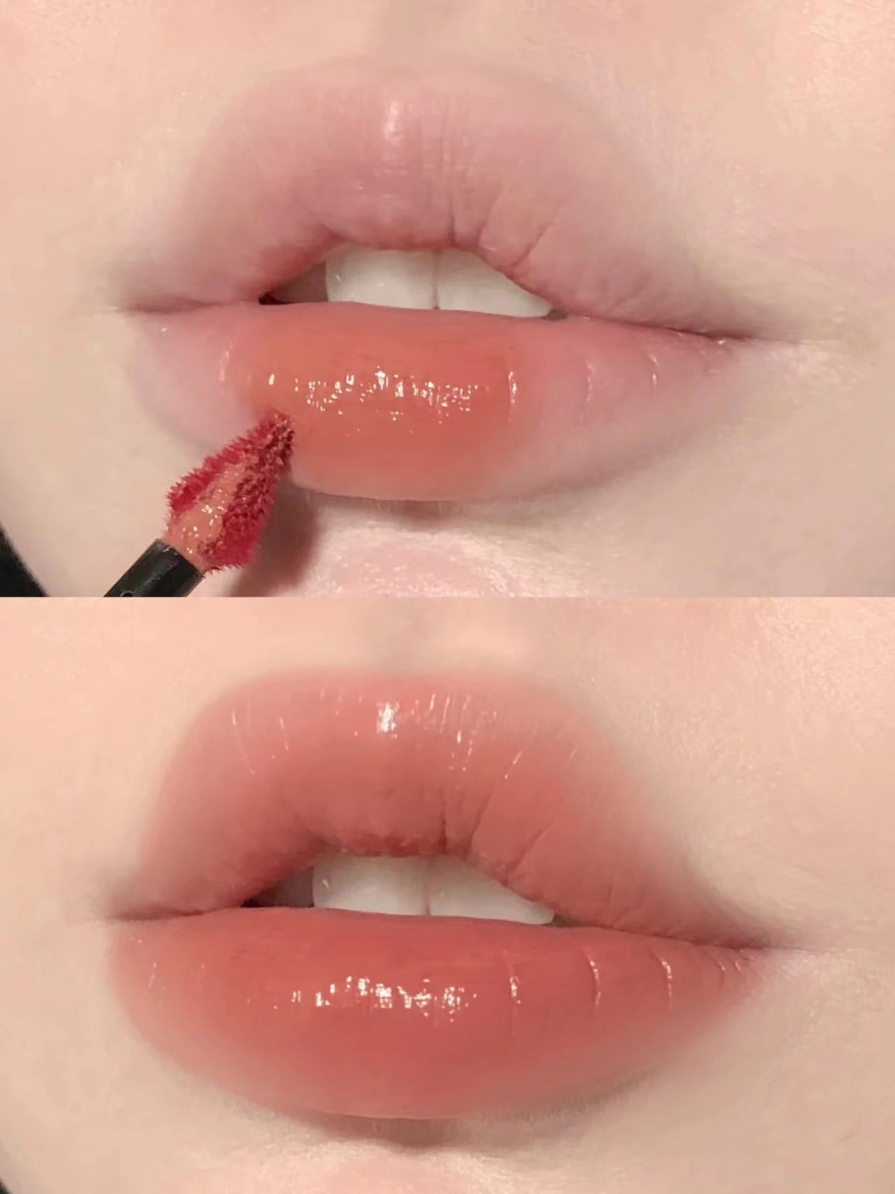 Cross-border DAIMANPU small baby bottle mirror lip gloss, water light glass jelly lip, affordable domestic milk tea lipstick lip gloss Item Picture