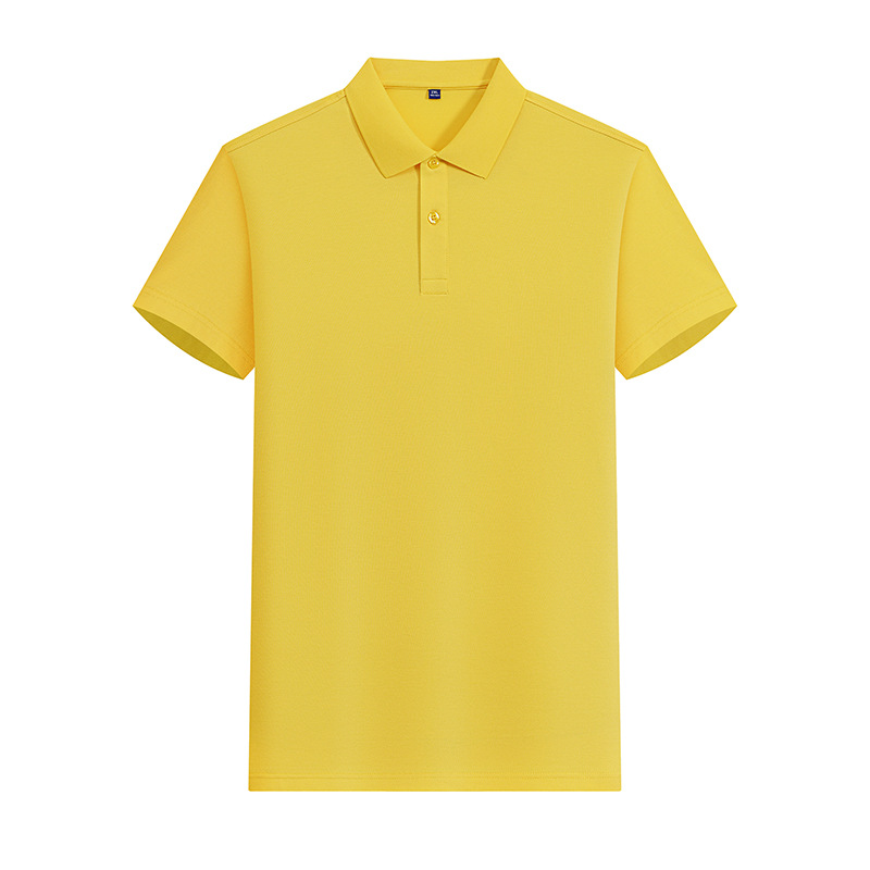 Camiseta POLO de color sólido CVC de 180g y 40 unidades con LOGO estampado, ropa de trabajo de manga corta, ropa de trabajo de verano hecha a medida, fabricante de ropa hecha a medida.
