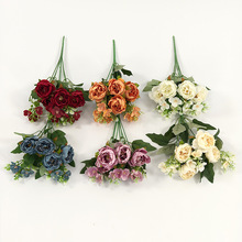 牡丹仿真花大朵 欧式7叉雪花牡丹花高档仿真花居家婚庆装饰假花