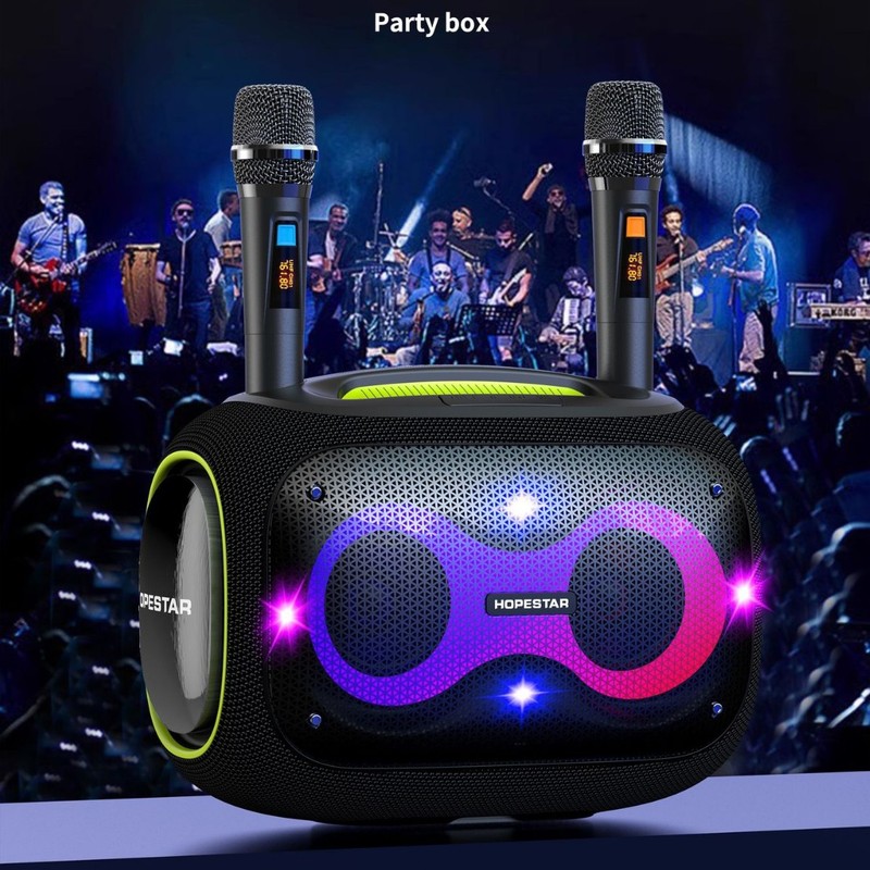 パーティーボックスハイパワー屋外手持ちストラップRGBスタンド付き立体効果音ダブルマイクbluetoothスピーカー|undefined