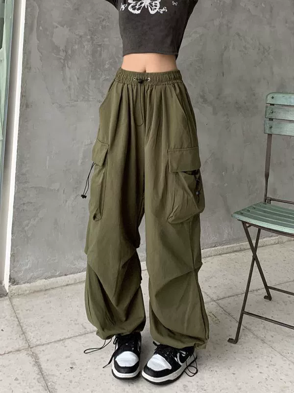 Ретро широкие летние брюки, plus size, в американском стиле, на резинке (2XL–5XL)