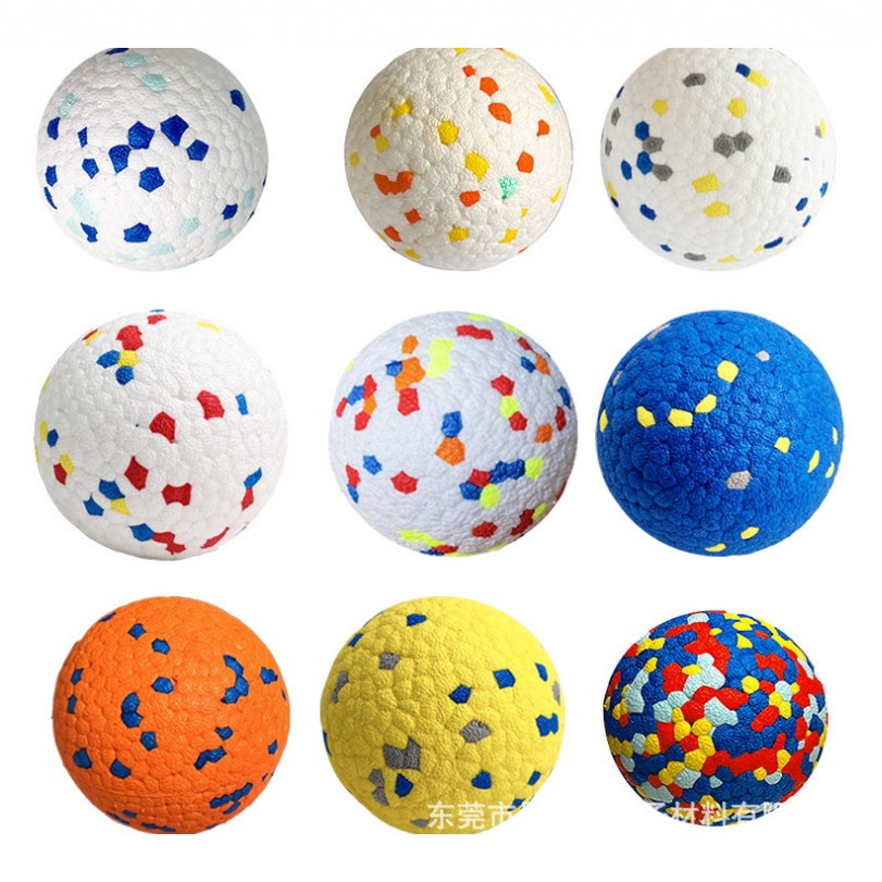 Etpu High Resilience Dog Bite-Resistant Ball Round Color Molar Ball Training Pet Educational Interactive Toy Ball