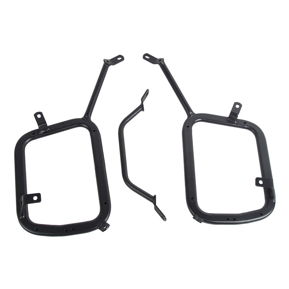 Adecuado para Benali 502 marco lateral jinpeng TRK caja lateral de la motocicleta soporte de acero al carbono caja lateral derecha ocultando soporte de tubo de escape