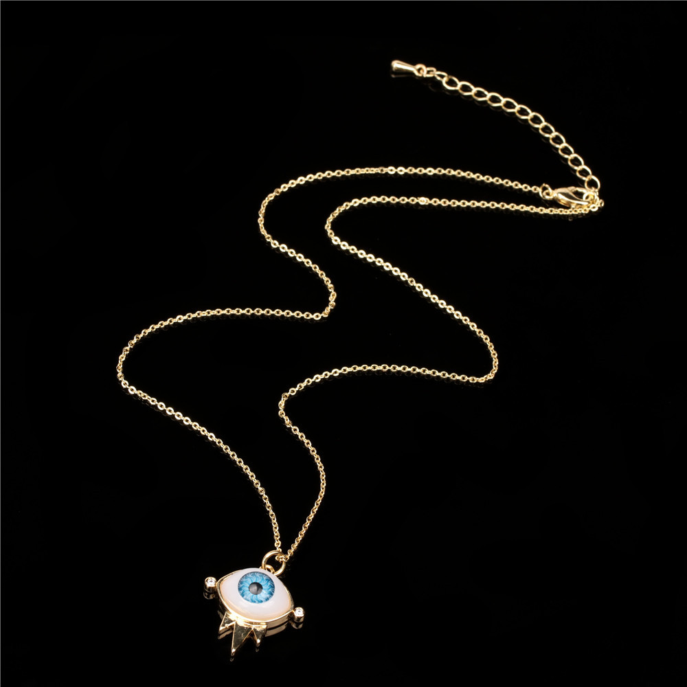 devilu0027s eye micro zircon pendant copper necklace wholesale nihaojewelry