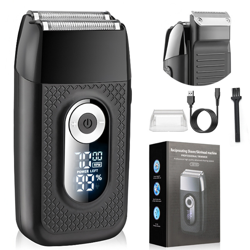 Cross-border reciprocating Shaver electric Ricoh head machine LCD digital display Razor Electric rechargeable beard knife Cross-border reciprocating Shaver electric Ricoh head machine LCD digital display Razor Electric rechargeable beard knife