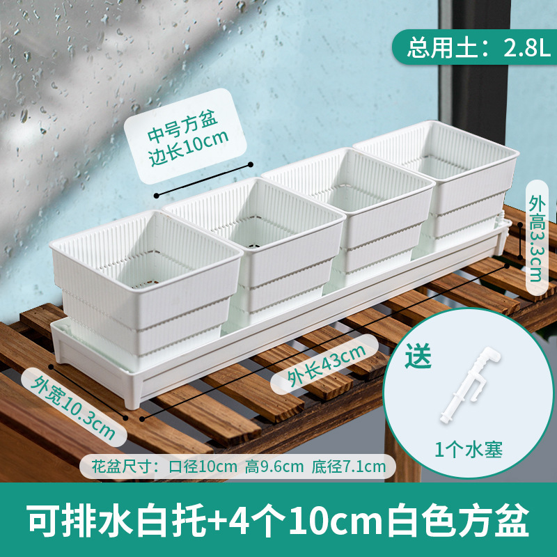 美撒大口径プラスチックコントロール根多肉植木鉢肉盆栽盛り合わせ専用大サイズ通気植木鉢トレー付き|undefined