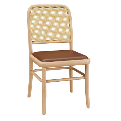 Sillas de comedor de diseño personalizadas para hoteles de alta gama, sillas de ratán de madera maciza, sillas de ocio, venta al por mayor comercial.
