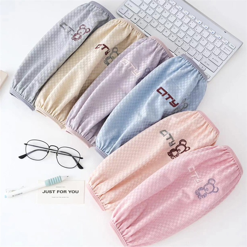 Franela impermeable bordada cocina del bebé de los hombres de las mujeres largo oversleeve mangas de la mano de los niños al por mayor estudiante Otoño e Invierno