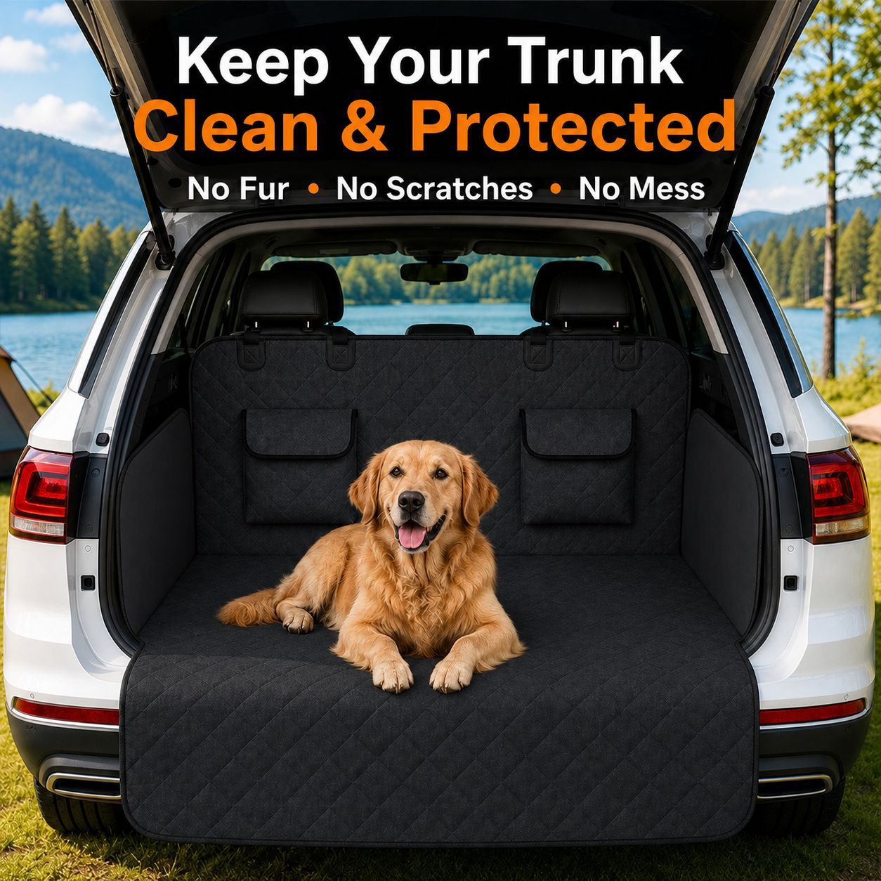 Amazon trunk Car Pet Mat universal car trunk mat cloth anti-dirty waterproof car dog cushion