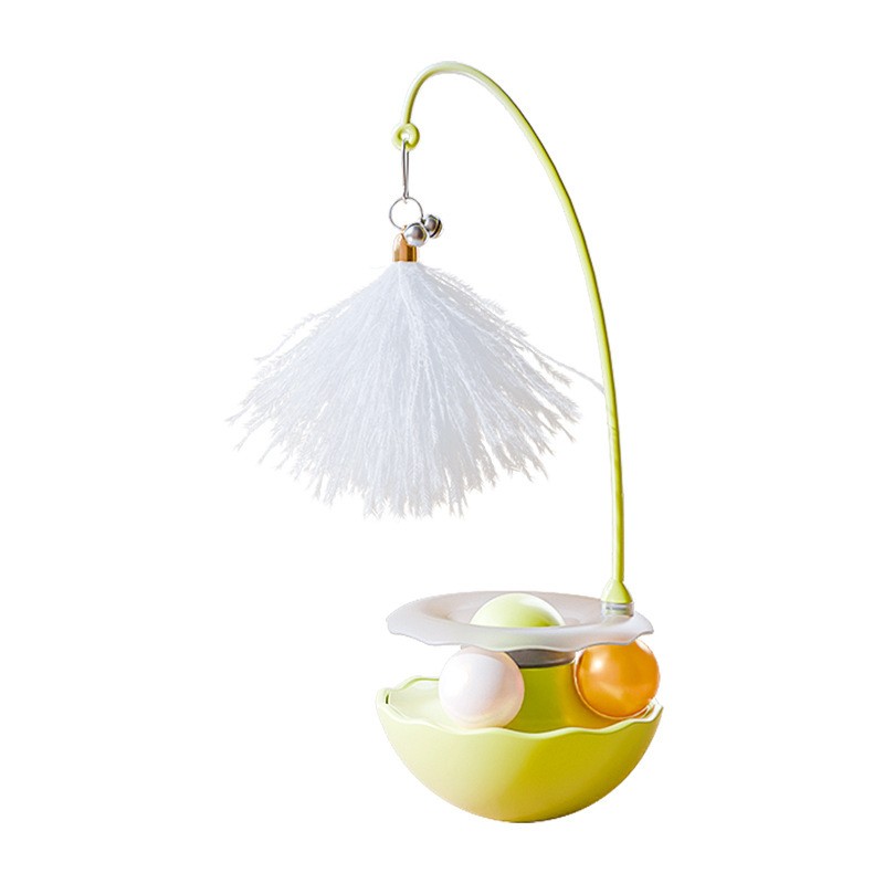 (2개) 지루함을 덜어주는 고양이 셀프 하이 장난감 자동 고양이 스틱 탈착식 및 빨 수있는 텀블러 누설 공 애완 동물 고양이 용품 도매