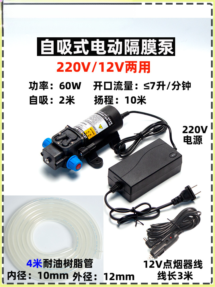 Tanque de combustible del automóvil bomba de bombeo eléctrica bomba de bombeo 12v24V220V bomba de bombeo gasolina diesel bomba de agua bomba de autoaspiración