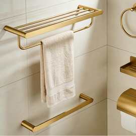 外贸卫浴毛巾架304不锈钢浴巾架卫生间毛巾杆置物架挂件套装组合