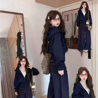 定制卫衣外套辣妹穿搭秋季新款2026女短款小个子正肩拉链开衫上衣
