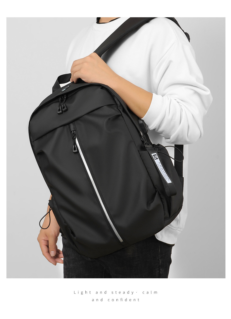 Functional Backpack Bags Type Solid Color Casual Travel School Backpack Laptop Backpack Functional Backpack