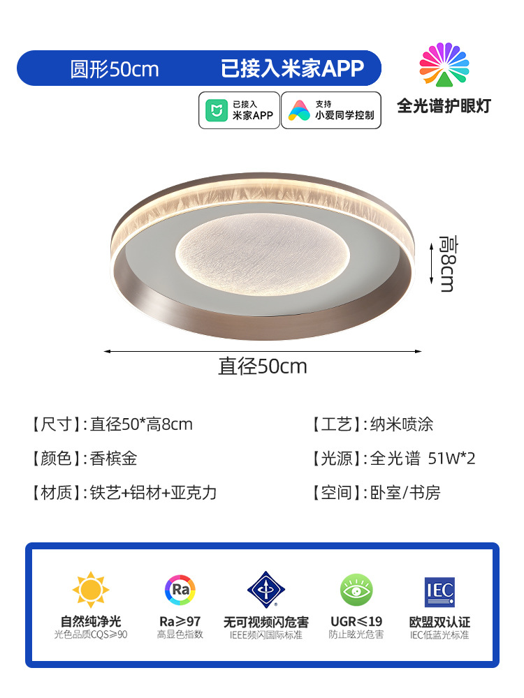 lámpara de techo del dormitorio led minimalista dormitorio principal moderno minimalista lámpara de habitación secundaria habitación de luces creativas de alta gama