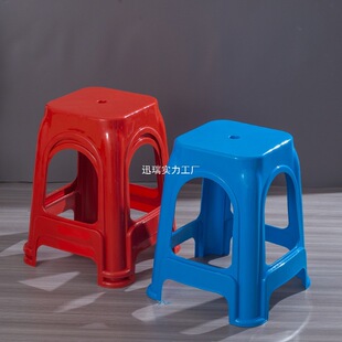 Anti-Fall Chair Simple Style Thickened Plastic Stool Outdoor Conference Home Stackable Square Stool Factory Wholesale