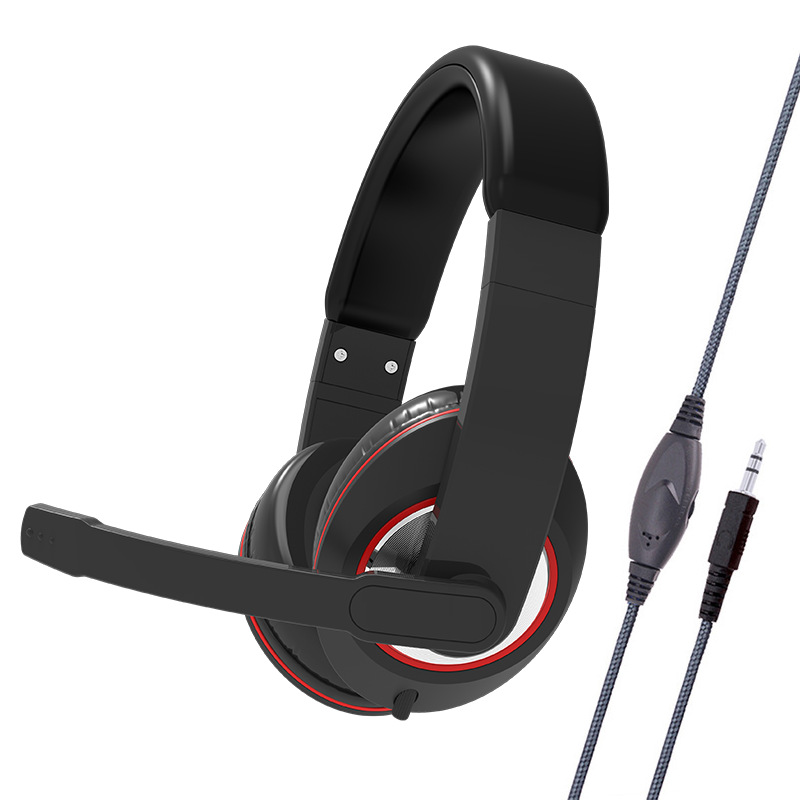 Explosiones transfronterizas con auriculares de micrófono, auriculares estéreo de dos canales, computadora portátil, auriculares cableados para juegos de deportes electrónicos