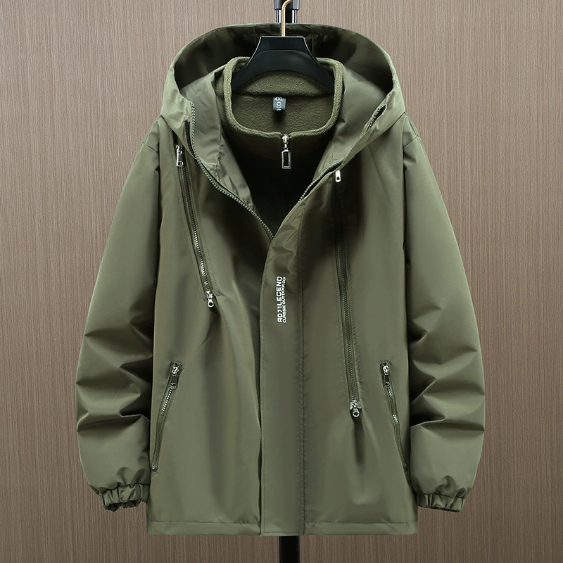 Removable warm jacket, three in one, plus size