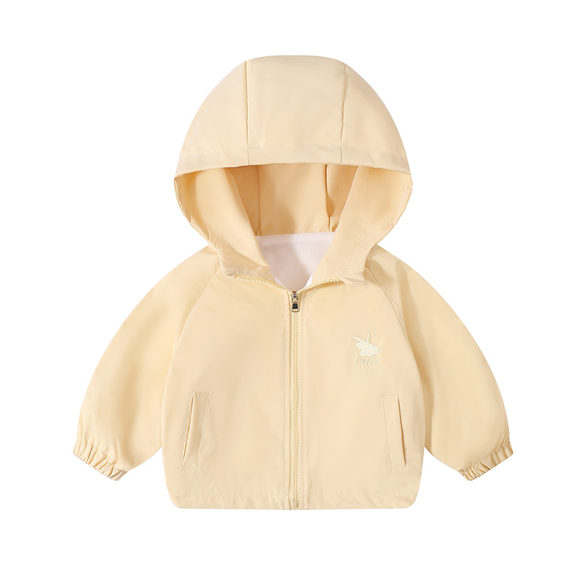 Chaqueta Infantil de Primavera con Bordado de Conejo 867 para Niños y Niñas, Cortavientos de Color Sólido a la Moda para Primavera y Otoño image 5