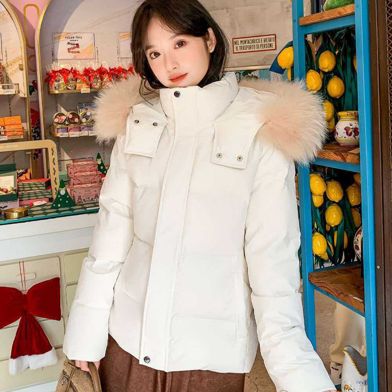 Mingmo 2026 New Model Women's Down Jacket for Winter, Small Size, Slim Fit, Large Fur Collar, 90% White Duck Down Coat Mingmo 2026 New Model Women's Down Jacket for Winter, Small Size, Slim Fit, Large Fur Collar, 90% White Duck Down Coat